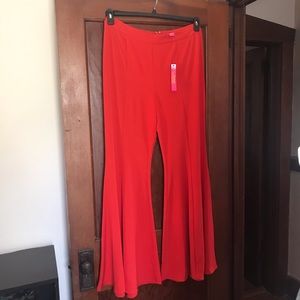 NWT Catherine Malandrino Bell Bottom Red Pants